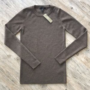 J. Crew Stretch Marino Wool Ribbed Pullover
